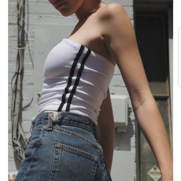 Brandy Melville Side Stripe Tube Top - Picture 4 of 4
